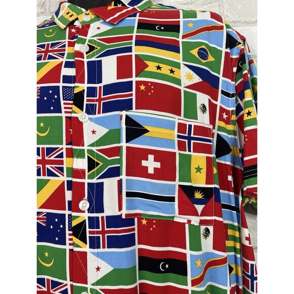 Forever 21 Button Down Shirt Flags - Picture 4 of 13